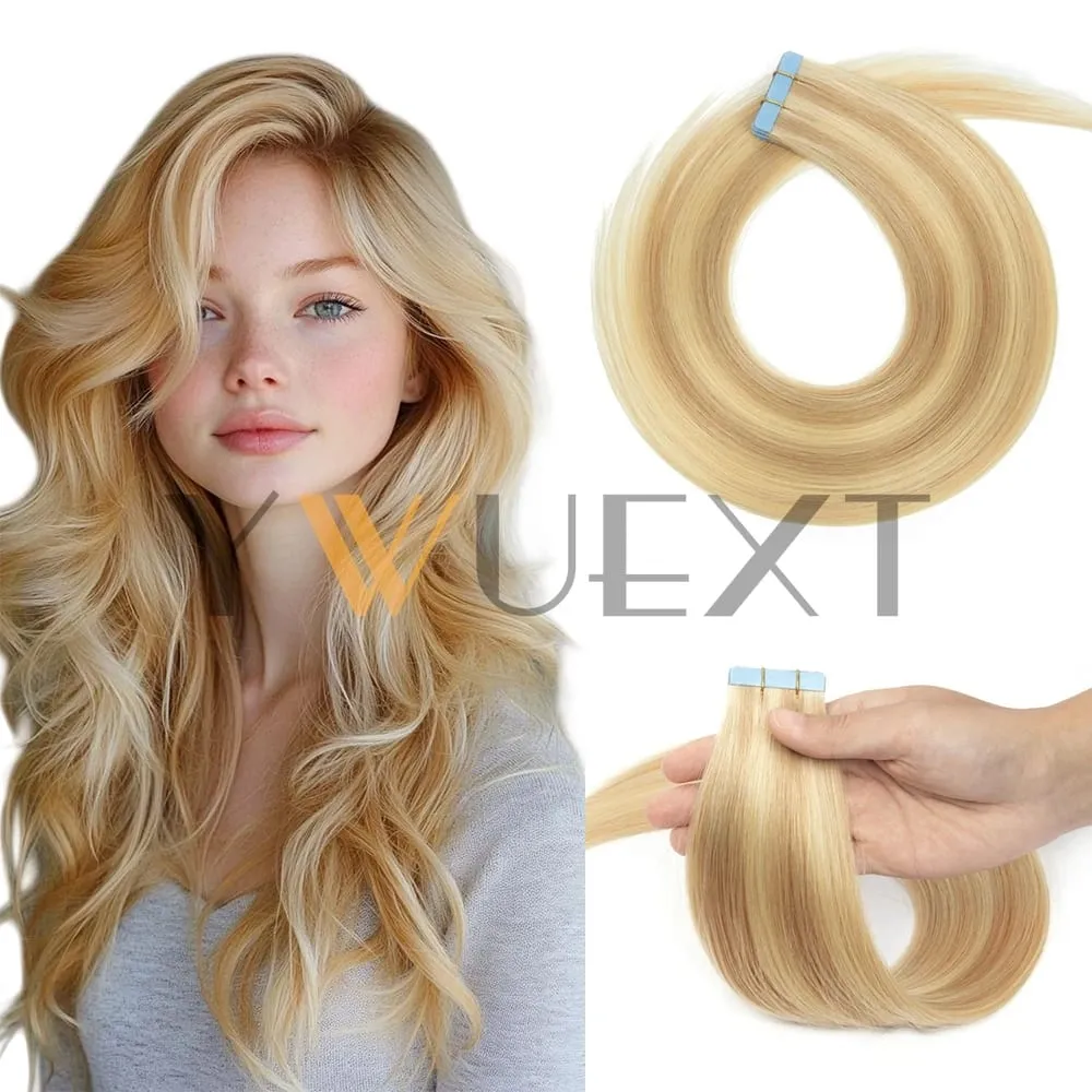 30g Real Human Hair Tape in Extensions 12''-24'' Natural Straight Seamless Tape Hair On Double Sided Tape 20pcs for Women — image 1