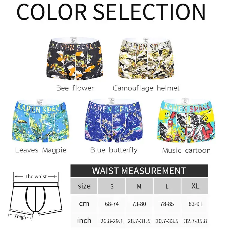 Cuecas masculinas boxer estampadas de seda com gelo respirável cuecas masculinas elegantes calcinhas confortáveis Calzoncillo Hombre — image 14