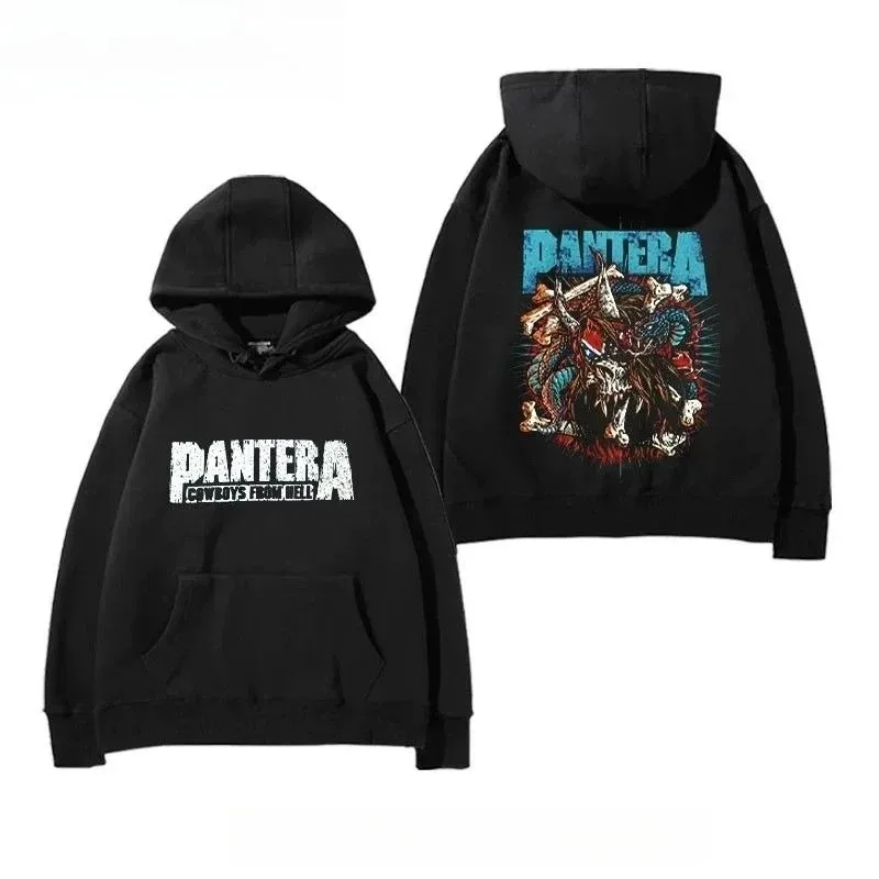 2026WinterNew Hoody PANTERA Band Pullovers COWBOYS FROM HELL Print Hoodies Men Women Vintage Fashion Hip Hop Oversized Swatsirts — image 8