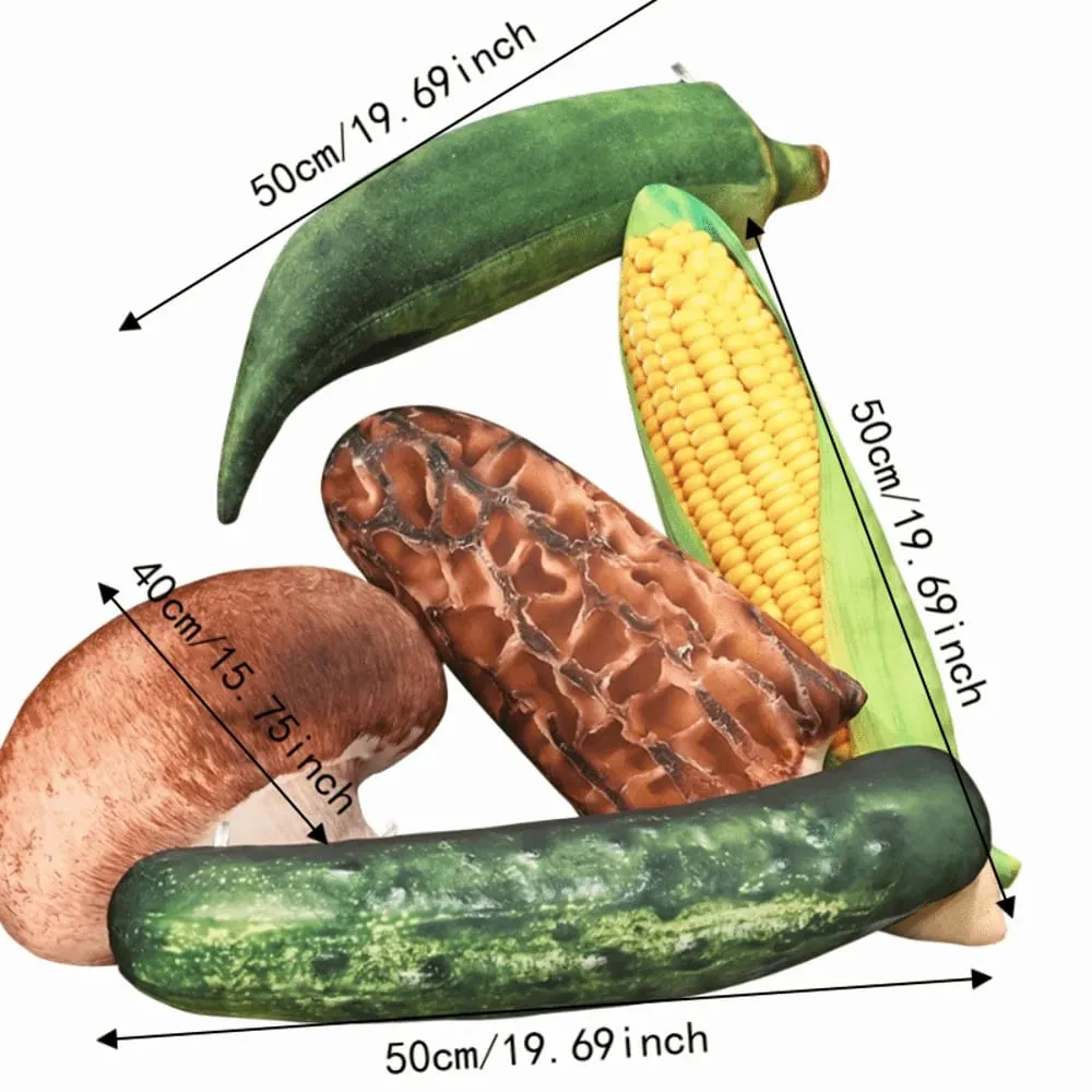 Soft Plush Vegetable Plush Pillow Simulation Cozy Vegetable Stuffed Toy Cartoon Cute Realistic Details Veggie Plush Doll