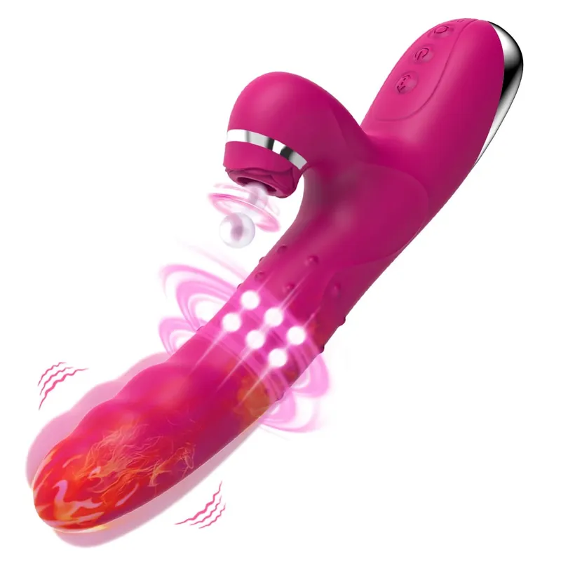 Rotating Heating AV Vibrator for Women G spot Dildos Suction Clitoral Stimulator Female Vaginal Massager Adult Sex Toy for Woman