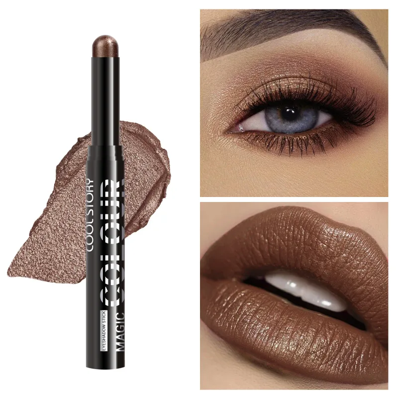 2 in 1 Eyeshadow Lipstick Stick Pencil Waterproof Glitter Brighten Matte Eye Shadow Makeup Pigment Eyeshadow Pen — image 18