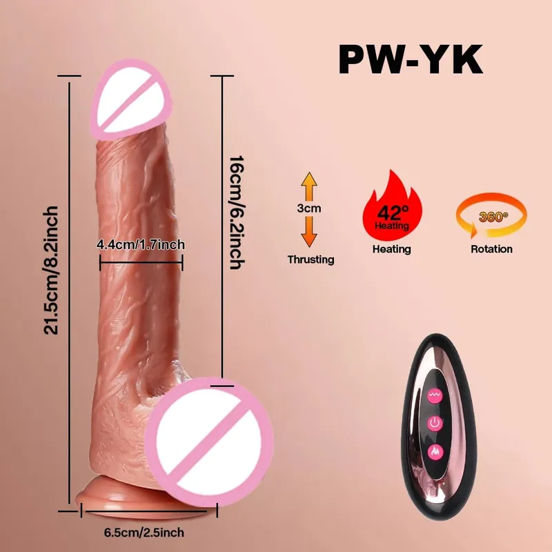 Realistic Dildo Vibrator Wireless Remote Rotating Penis Suction Cup G-spot Clit Stimulator Sex Toys Telescopic Vibrating Dildos — image 11