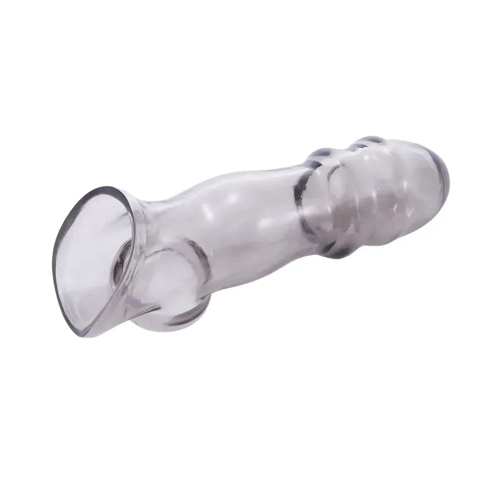 Extensor peniano adulto elástico alto, preservativo reutilizável e mais seguro, brinquedo sexual para casal, homens, ferramentas de ejaculação retardada — image 3