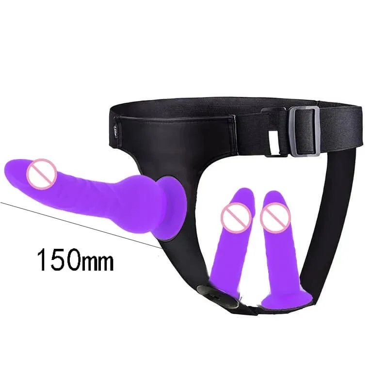Adjustable Silicone Strap On Dildo Harness Long Slim Pegging Dildo Panties for Women Men Couples Soft Flexible Strap-on Sex To — image 11