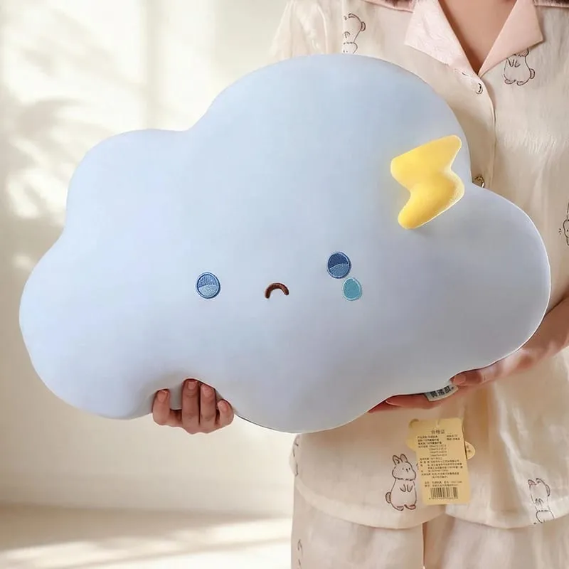 Creative Weather Series Rainbow Cloud Plush Pillow Soft Cute Cartoon Kawaii Stuffed Doll For Kids Sofa Cushion Home Decor
