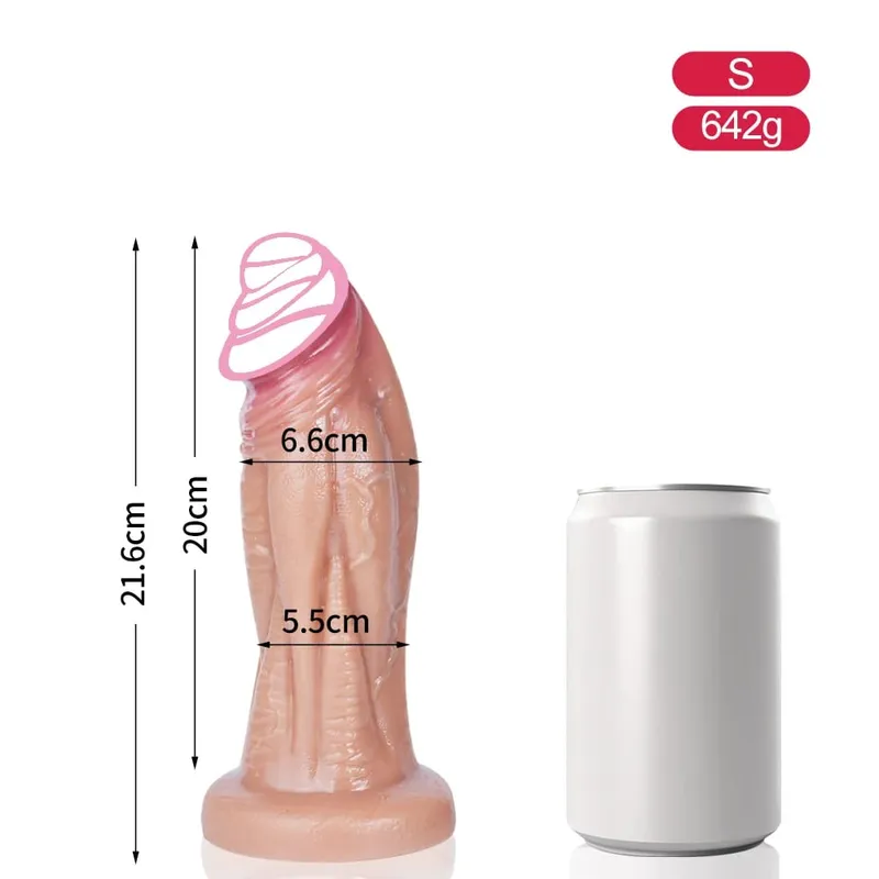 Velké měkké dildo Super měkký silikonový velký penis s přísavkou Flexibilní sexuální hračky s bodem G Pro ženy muži Lesbičky — image 11