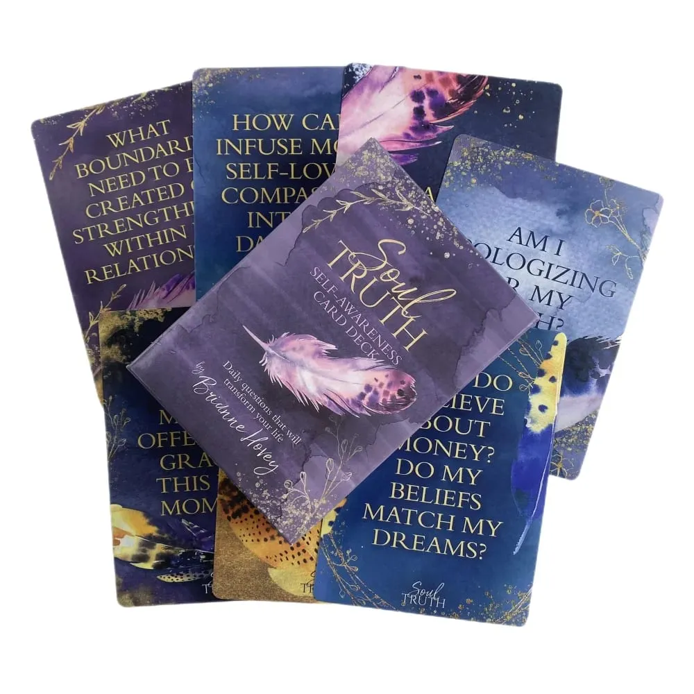 Soul Truth Self-Awareness Card Deck Daily Questions That Will Transform Your Life Tarot Oracle Cards With PDF Guidebook — image 4