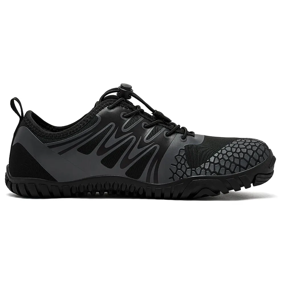 Chaussures pieds nus à bout large pour unisexe, baskets de marche en cuir artificiel en cuir artificiel, chaussures minimalistes à bande élastique sans chute