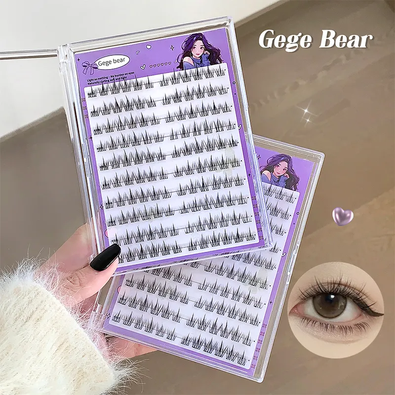 Die künstlichen Wimpern von Gege Bear ohne Gel lassen sich einfach in drei Schritten auftragen und haben natürliche Effekte, perfekt für Anfänger. Sie kommen mit S
