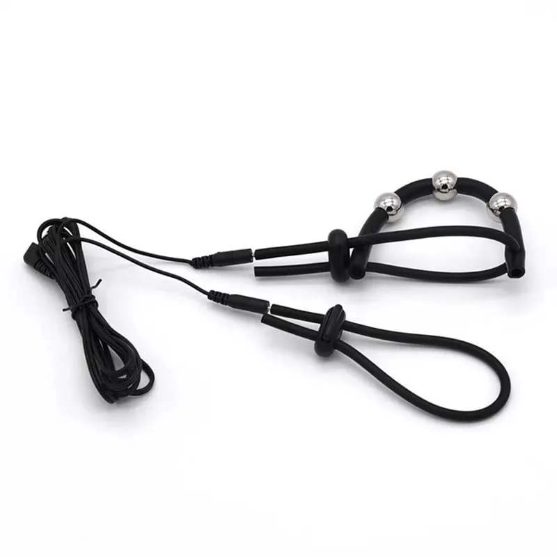 Male Electro Shock Penis Ring Electric Stimulation Massage Cock Ring Delay Time Ring Medical Themed Toys Sex Product Accessories