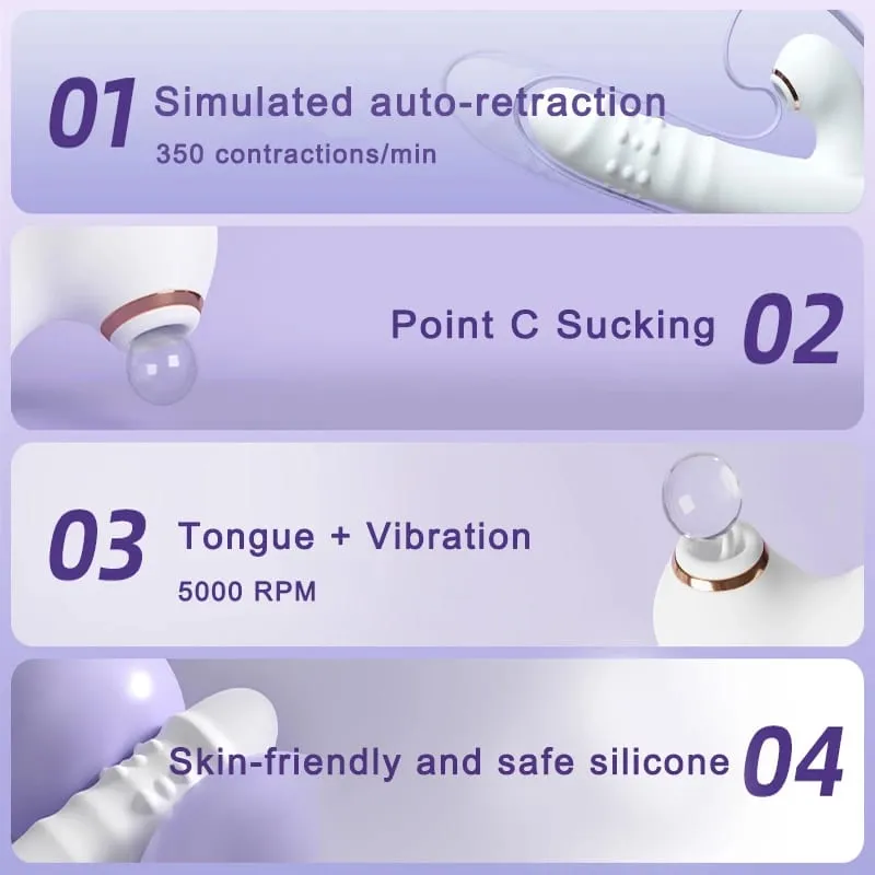 Dildo Sex Toys Vibrator Thrustingwith multiple vibration/sucking modes Multifunctional waterproof Thrusting with Licking