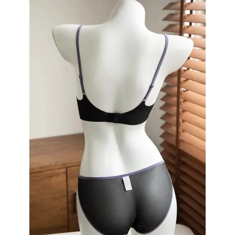 French Lace Bra Women Wireless Unlined Sheer See Through Sexy Demi Cup Lightweight Comfort Summer Lingerie Set Small Bust S-XL