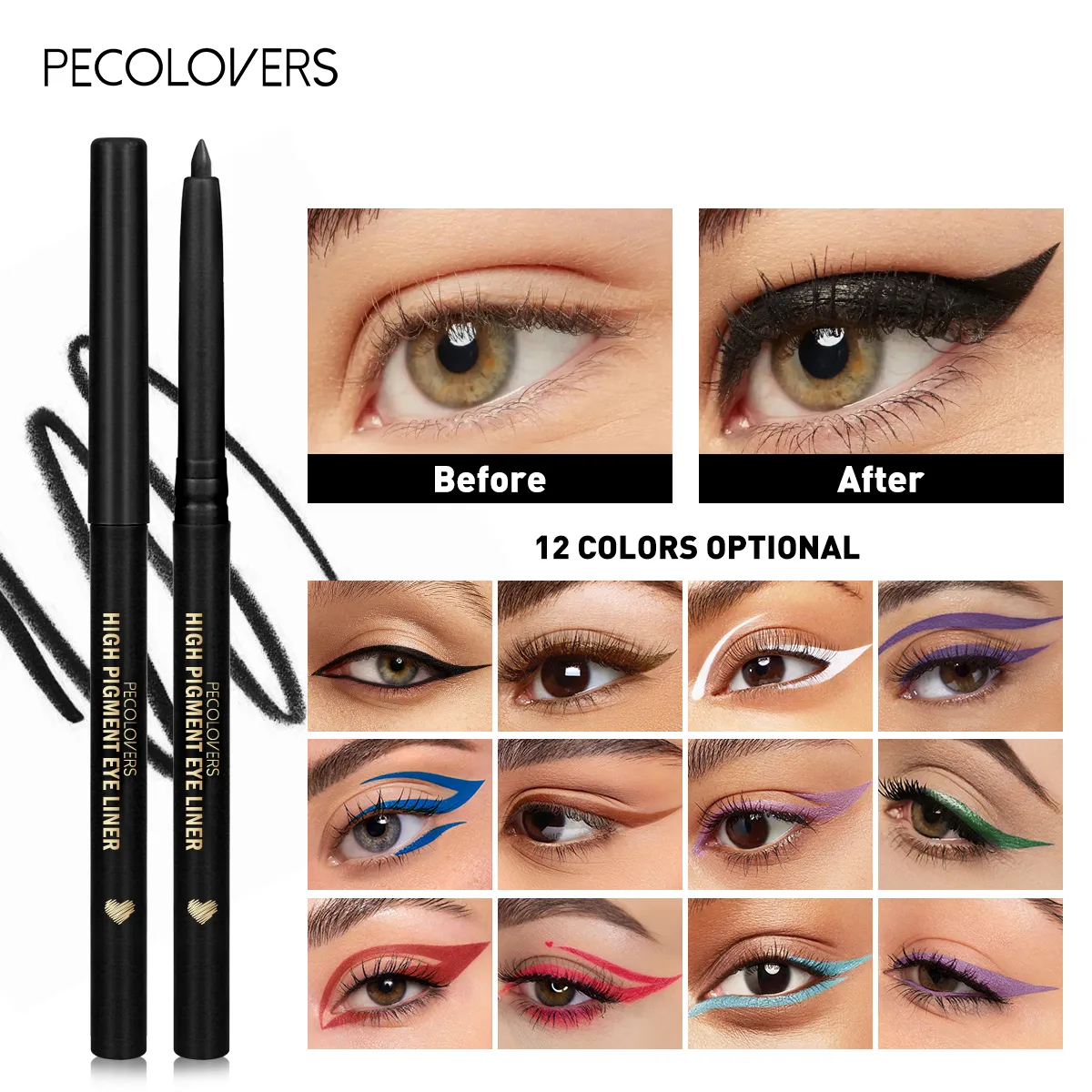 1 Pcs Multi-colors Matte Eyeliner Pencil High Color Rendening Used As Eyeliner and Eyeshadow Eye-catching Eye Makeup — image 3