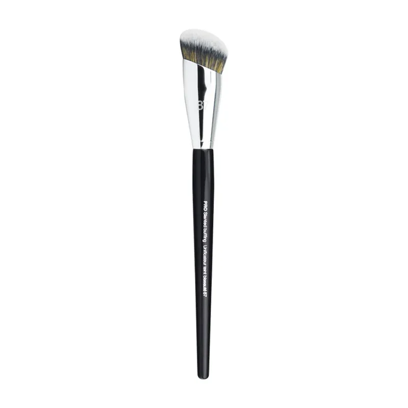 1 piece Pro Round Powder Makeup brushes Setting Make up brush Powder Contour synthetic Hair Angled Foundation wood handle — image 7
