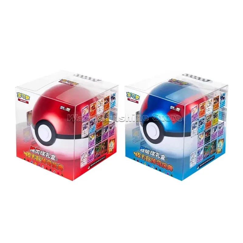 Poke Ball Master Balls Kotak Hadiah Bola Premium Kad Pokemon PTCG Ringkas Cina Pek Asli Mainan Krismas Hari Lahir Kanak-kanak — image 4