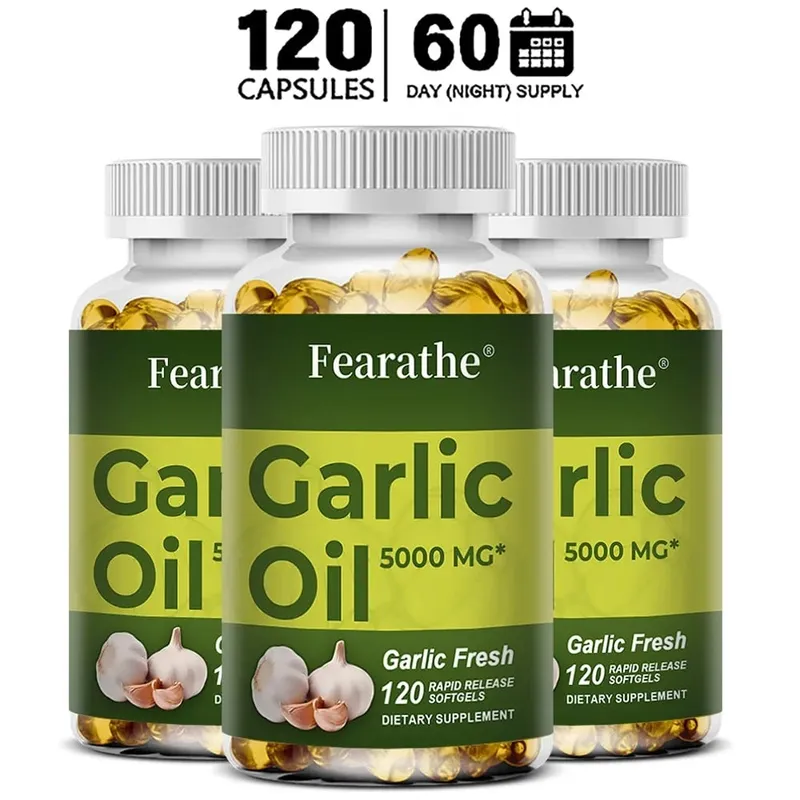 Organic Garlic Extract Capsule for Cardiovascular Health Detox Support Immune Nutrition Supplement