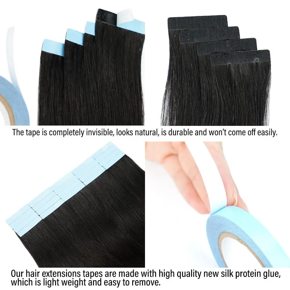 Doreen Tape in Hair extensions 100% Human Hair Material 16 to 24 inch 50g/set Natural Black Hair Extensions Real Human Hair — image 2