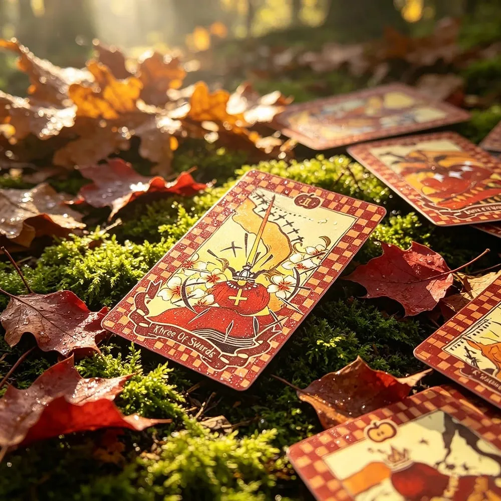 Apple Tarot Deck 78 Cards Dark Fairy Tale Apple Themed Tarot Cards Divination Meditation Halloween Gift for Beginner Collectors — image 5