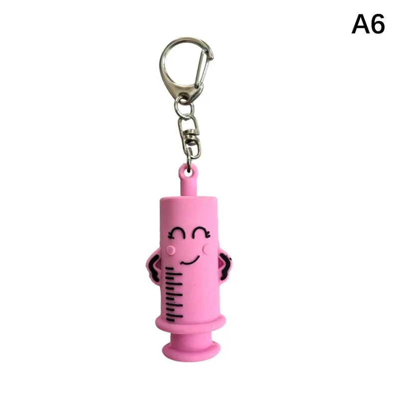 TT1pc For Home Nurses And Doctors Rubber Cutter Aid Medication Vial Breaker Tool Syringe-Shaped Ampoule Bottle Opener Keychain
