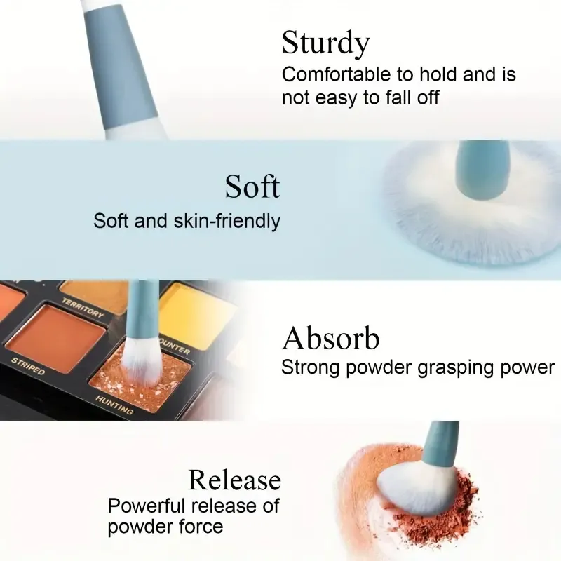 12ks profesionální sada štětců na make-up Prémiové syntetické podkladové korektorové pudrové štětce na tvářenku na oční stíny Hygienické kosmetické nástroje