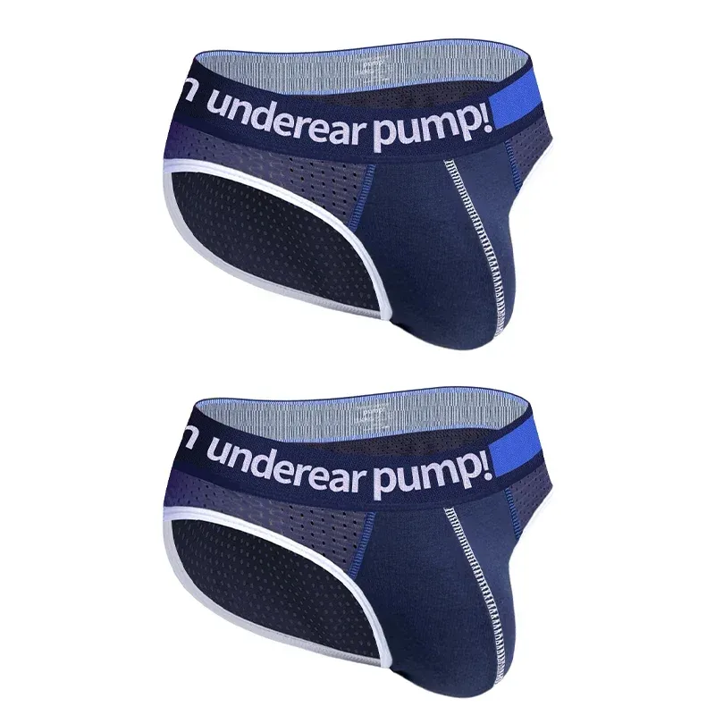 Men's Low Waist Slimming Mesh Briefs U Convex Pouch Elastic Waistband Breathable Colorful Jockstrap Underwear