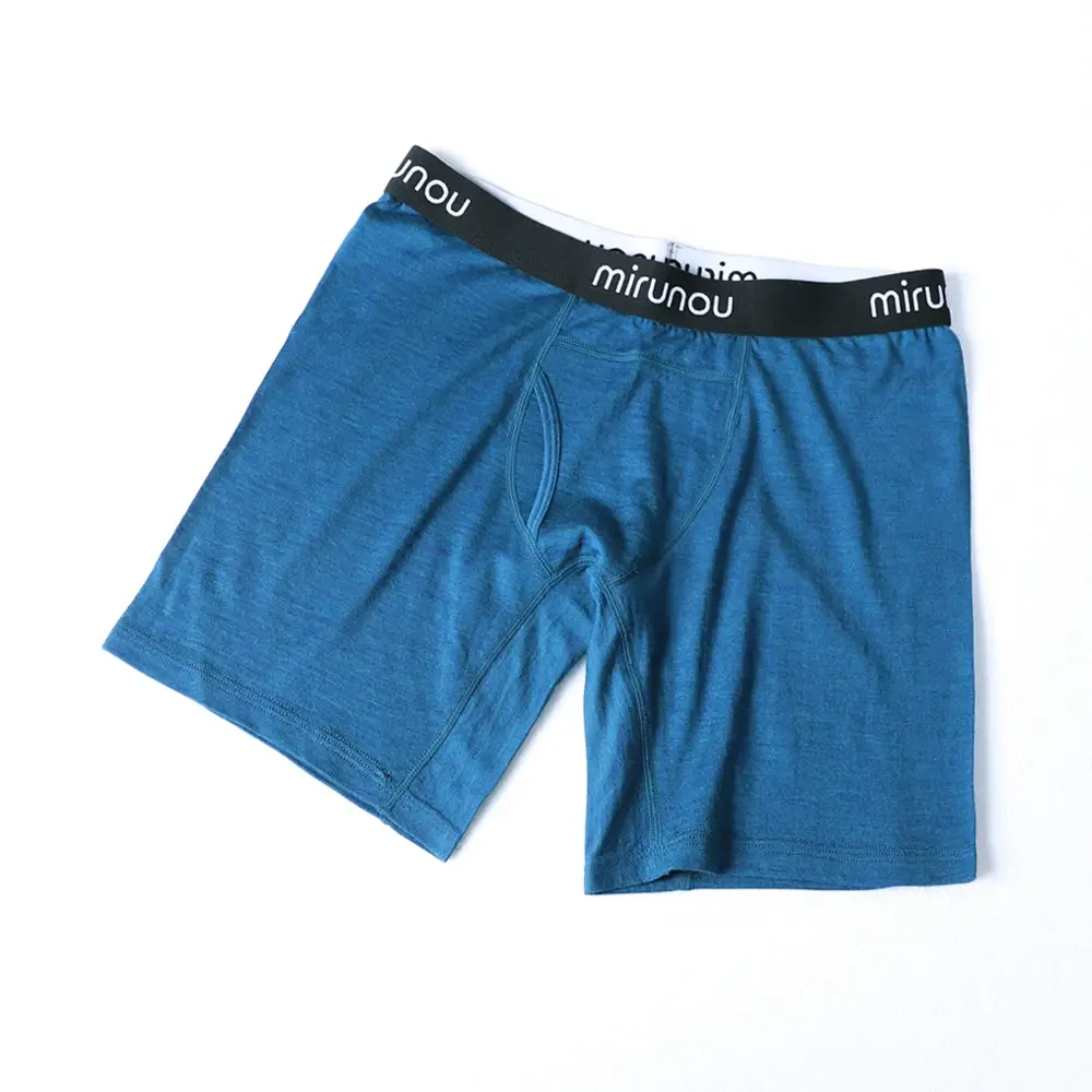 100% Merino Wool Mens Lightweight Boxer Brief Merino Wool Underwear Soft Moisture Wicking Breathable Sports Hiking Underpants