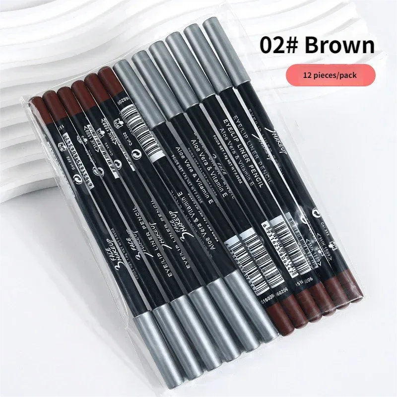1/12Pc Waterproof Black Brown Eyeliner Pencils-Smudge-Proof Long-Lasting Beginner-Friendly Smooth High Pigmented Punk Eye Makeup — image 9