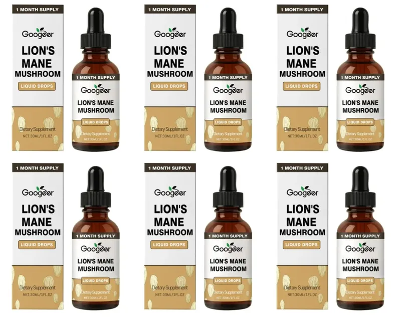 Googeer Lion's Mane Mushroom Liquid Drops Memory and Focus Support for Cognitive Clarity Mental Agility Alcohol-Free 30 ML