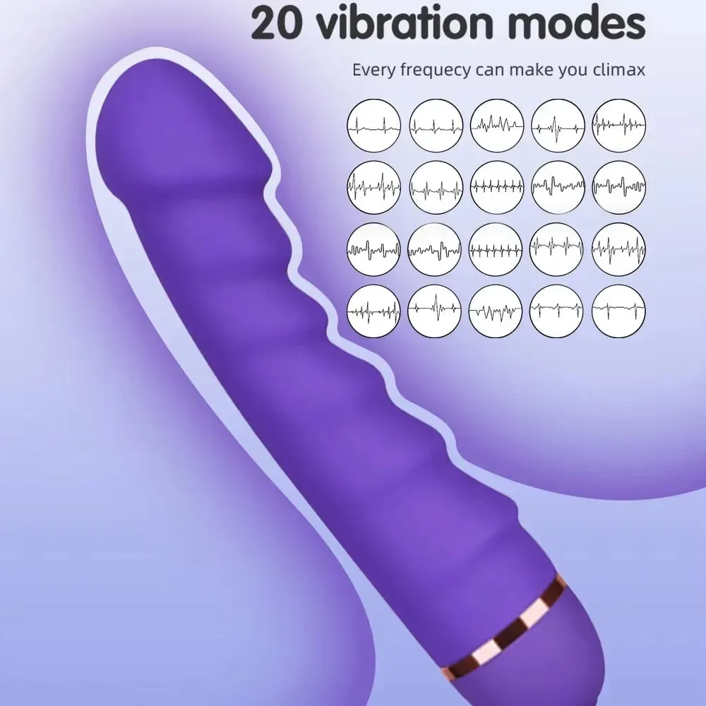 20 Modes Dildo Vibrator Strong Motor G-spot Clitoral Stimulator Vagina Massage Female Masturbator Adult Erotic Sex Toy For Woman