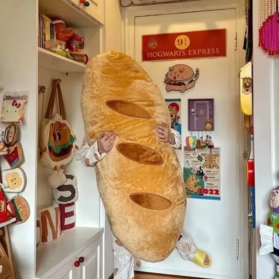 Baguette Plush Pillow Simulated Bread Stuffed Cushion Home Decor Toys Accompany Sleep Toy Sofa Cushion Creative Birthday Gifts