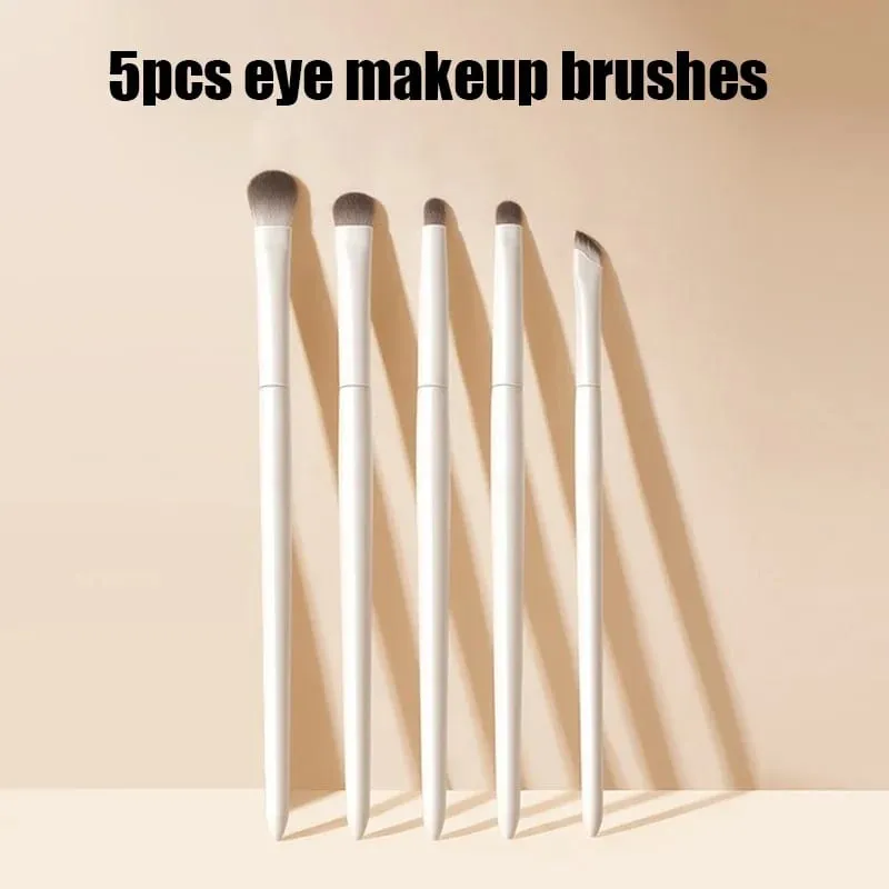 5/6/8/10 pçs pincéis de maquiagem de olho natural conjunto detalhe sombra escova pincel de maquiagem branco ultra macio sombra delineador ferramenta de maquiagem — image 8