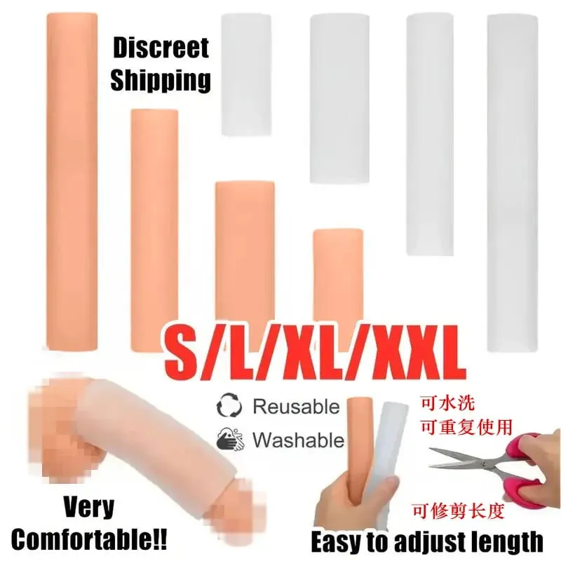 2025 New Penis Sleeves Silicone for Pene Extender Cover Soft Protect Glans Sex Accessories Vacuum Cup Pumps Extension Sext Toys