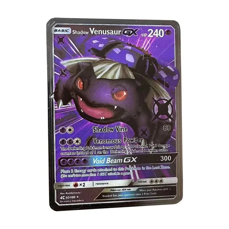 Pokemon Card Vmax Metal Pokémon Letters Pikachu Gx Mewtwo Charizard Vstar Anime Games Mga Laruan Golden Iron Playing Card Mga Regalo ng Bata