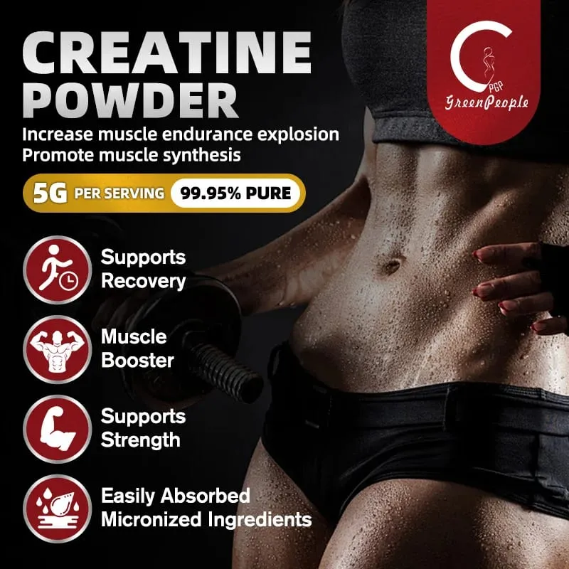 Poudre de créatine pré-entraînement pour hommes et femmes – Soutien à la performance cognitive et à l'exercice – Certifié NSF pour le sport – 150 g