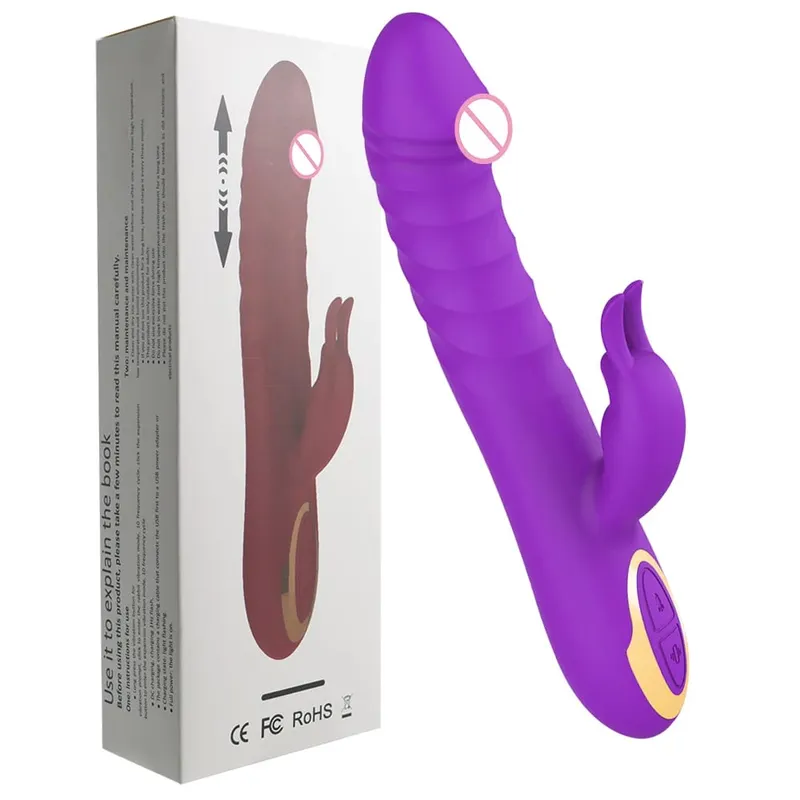 Beginner G-Spot Vibrator Thrusting Dildo Clitoris Stimulator 10 Vibration Female Masturbator Sex Toys for Couple Pleasure