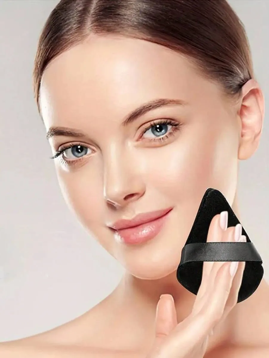 50/40/30/20/10/5 Triangular Velvet Puffs Reusable Puffs Face and Eye Makeup Puffs Foundation Make-up Powder Makeup Tools — image 6
