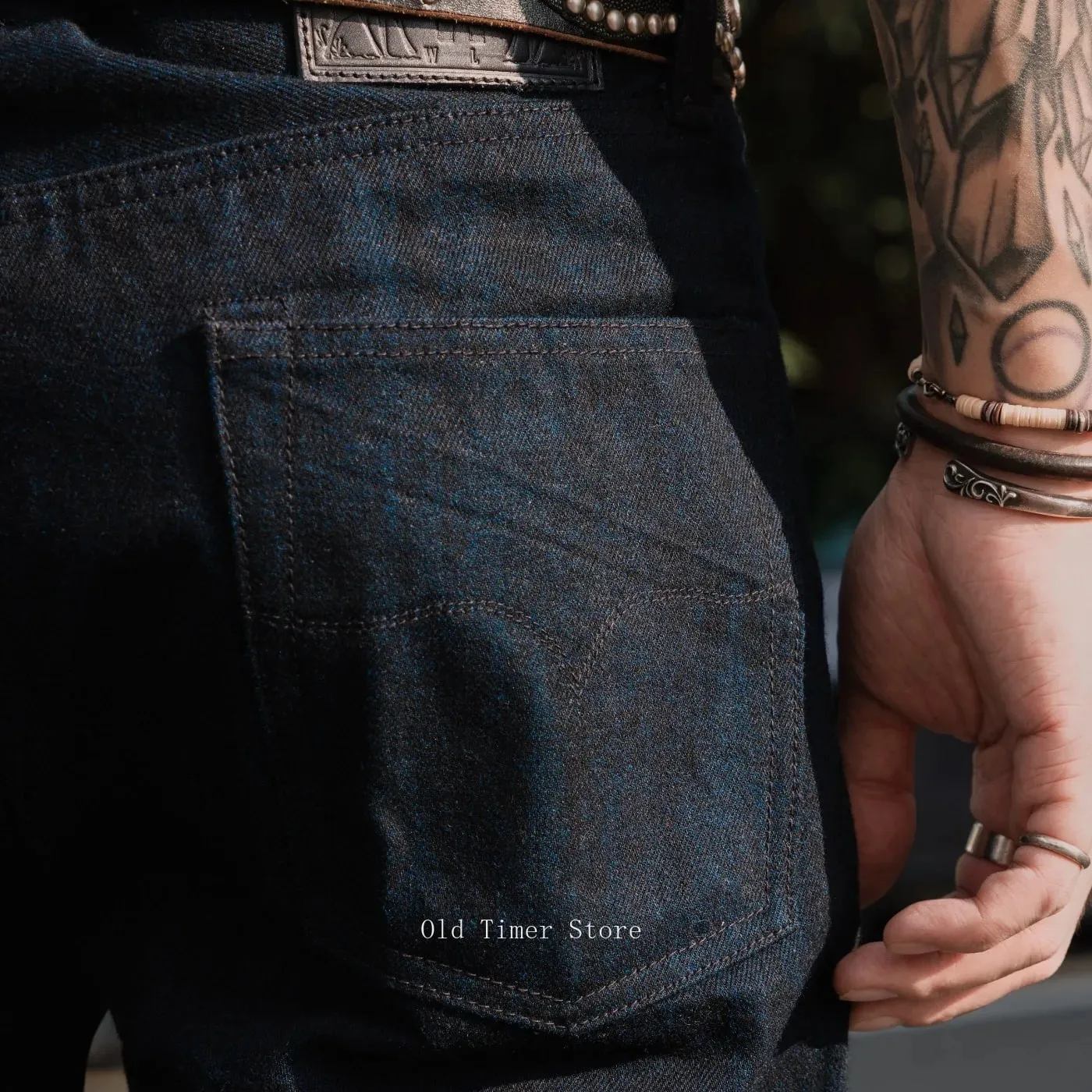 Red Tornado Men's 16oz Selvedge Denim Jeans 666 Slim Straight Midnight Blue Heavyweight Cotton Casual Pants