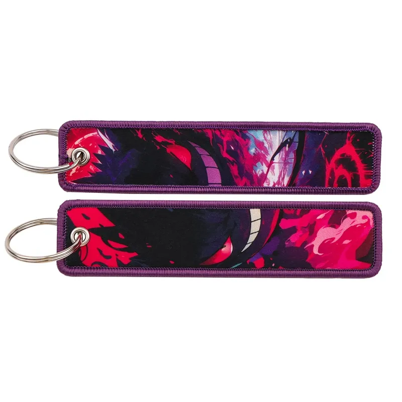 HOT Sale Pokémon Anime Monsters Keychain for Cars Backpack Key Holders Embroidery Keyrings Key Tag Jet Tag Accessories Gif 1pcts