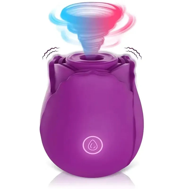 Women Vibrator Powerful Rose Sucking G-Spot Vagina Stimulator Suction Nipple Oral Massager Sex Toys for Couples