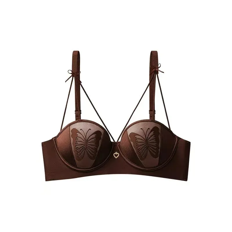 Sexy Push Up Lingerie Small Breast Gathering Anti-sagging Seamless Bra Sexy Beauty Back Butterfly Wire Free Lingerie Bra — image 11
