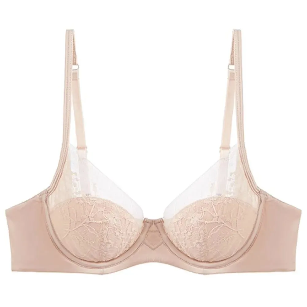 Women Red Lace Bra Set Thin Cup Minimizer Comfort Intimates Lingerie Kit For Big Bust 32‑38 Festive Ladies Underwear