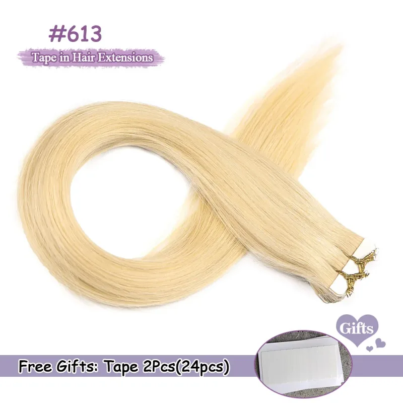 Seamless Tape In Extensions Human Hair Remy Tape In Human Hair Extensions Invisible Natural Hair Extensions For Women 50g/100g