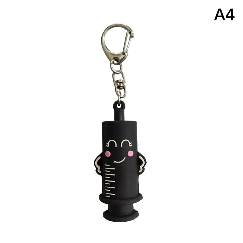 TT1pc For Home Nurses And Doctors Rubber Cutter Aid Medication Vial Breaker Tool Syringe-Shaped Ampoule Bottle Opener Keychain