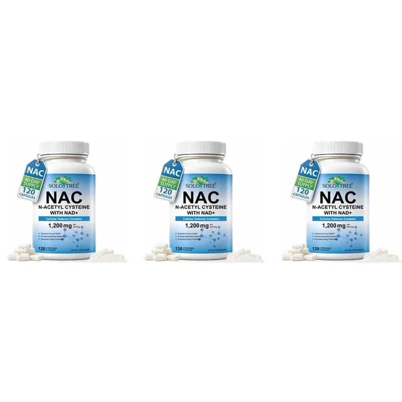 NAC N-Acetyl Cysteine Capsules 1200mg NAD+ For Cellular Immune & Antioxidant Energy Support Formula Adult 120 Count