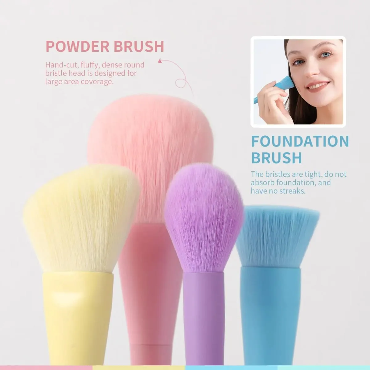 25 PCS Makeup Brushes Set Include Foundation Blending Face Powder Blush Concealers Eyeshadow Makeup Sponge Powder Puff — image 6