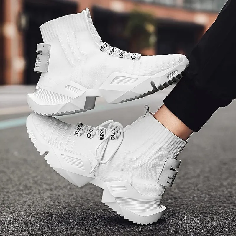 แฟชั่นคุณภาพสูงตาข่ายรองเท้าผ้าใบผู้ชายรองเท้าสบายๆน้ำหนักเบาสบาย LACE-up Man's Walking รองเท้าผ้าใบคุณภาพสูง