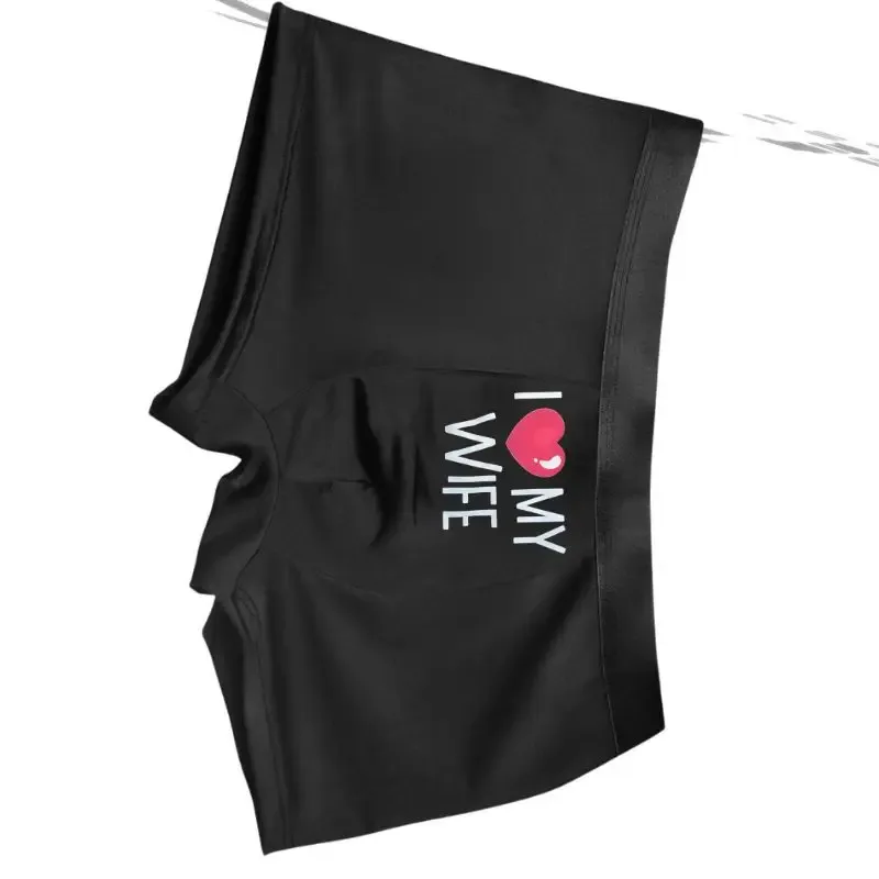 Men's "I LOVE MY WIFE" Romantic Boxer Briefs Soft Stretch Comfortable Daily Underwear,Husband Gift Casual Boxer Hombre Men — image 3