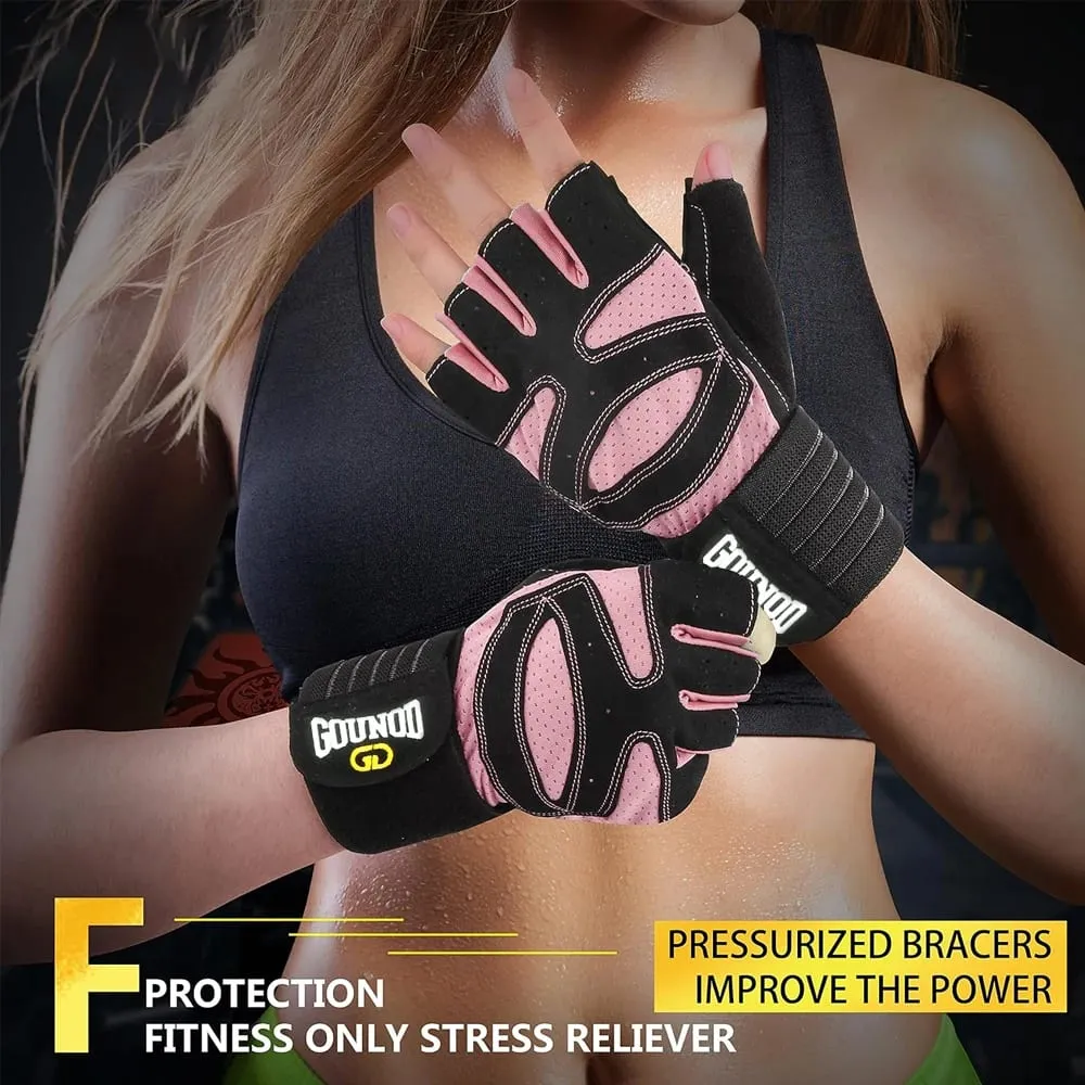 Padded Fitness Training Gloves Wrist Support Full Palm Protection Enhanced Grip Unisex For Weight Lifting Gym Workout