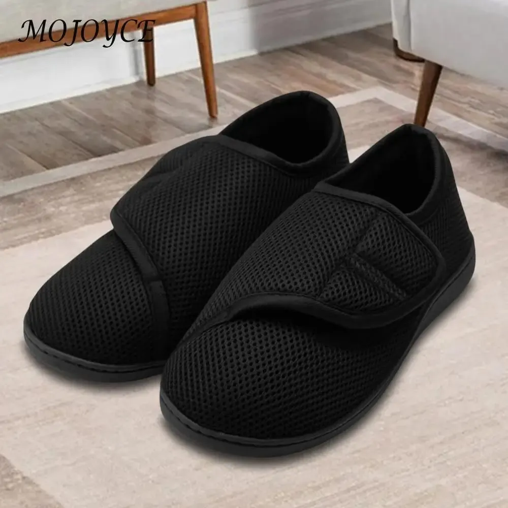 Unisex Diabetic Shoes Wide Walking Shoes na may Adjustable Closure Slip-On Orthopedic Shoes Hook and Loop Sneakers para sa Matatanda